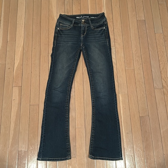 Wallflower ‘Luscious Curve’ Style Womens 2000s Style Denim Double Button Sz 1 - Picture 12 of 14